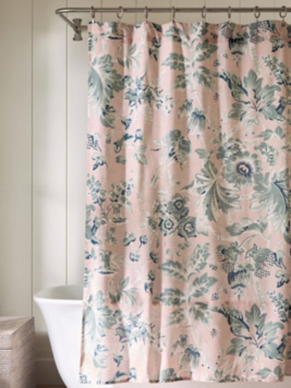 Anthropologie Eugenie Cotton Printed Floral Shower Curtain - NEW NWT